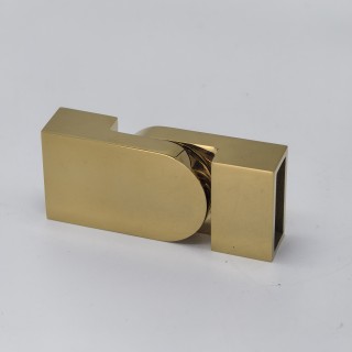 Соединитель FDC-43 трубы 30х10, горизонтальный регулируемый, нержавейка/золото