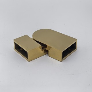 Соединитель FDC-43 трубы 30х10, горизонтальный регулируемый, нержавейка/золото