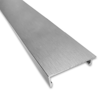 FKP-442.3-DEF AL/SSS: Крышка с дефектом для профиля зажимного FKP-443, длина 3 м, алюминий/матовый