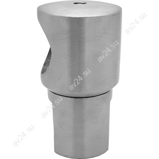 Держатель стекла FDC-12 трубы 19 торцевой 0°-360°, нержавейка/матовый