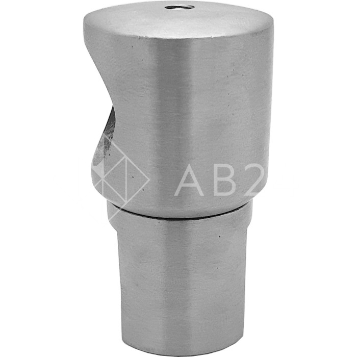 Держатель стекла FDC-12 трубы 19 торцевой 0°-360°, нержавейка/матовый