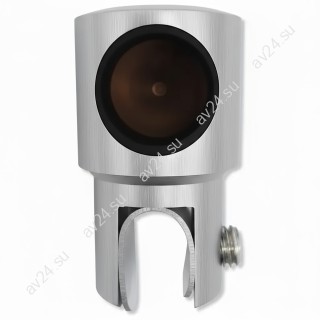 Держатель стекла FDC-12 трубы 19 торцевой 0°-360°, нержавейка/матовый