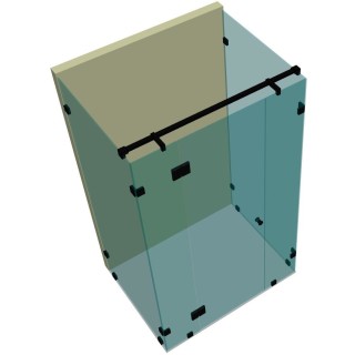 Душевая кабина п-образная DK-404К на коннекторах