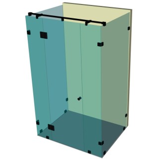 Душевая кабина п-образная DK-404К на коннекторах