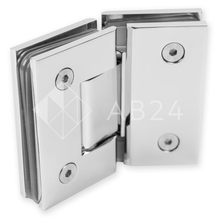 Петля Альфа α FDP-14 стекло-стекло 135°, цинк/хром