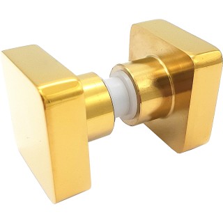 Ручка кноб FDR-30 квадратная, нержавейка/золото