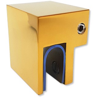 Держатель стекла FDC-33 торцевой 30х10 горизонтальны, нержавейка/золото