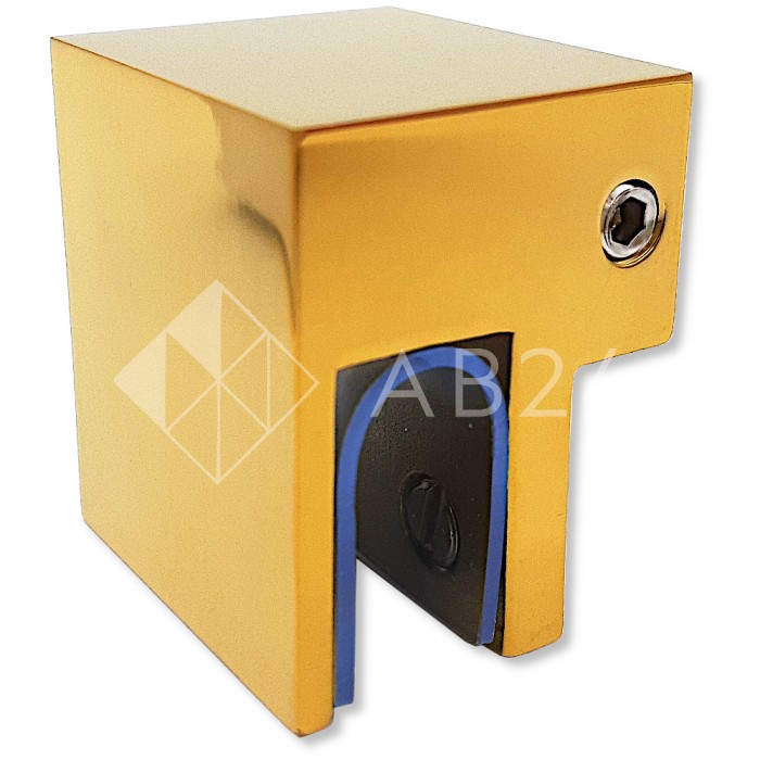 Держатель стекла FDC-33 торцевой 30х10 горизонтальны, нержавейка/золото