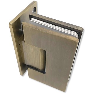 Петля Альфа α FDP-10 стена-стекло с бок. креплением, нержавейка/бронза