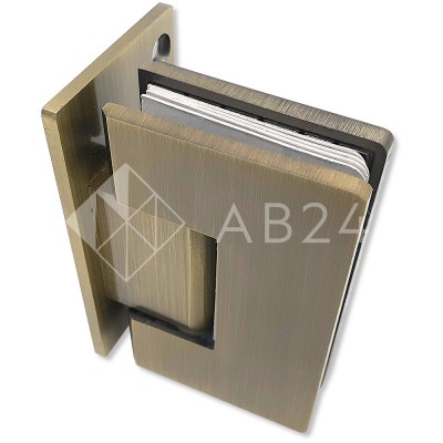 Петля Альфа α FDP-10 стена-стекло с бок. креплением, нержавейка/бронза