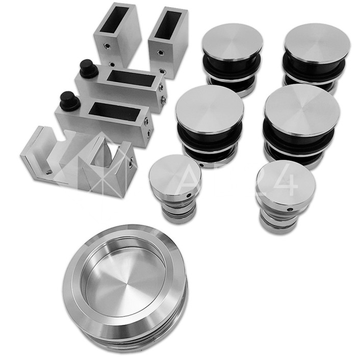 Раздвижная система Альфа α FDS-5, с двойной направляющей, нержавейка/матовый