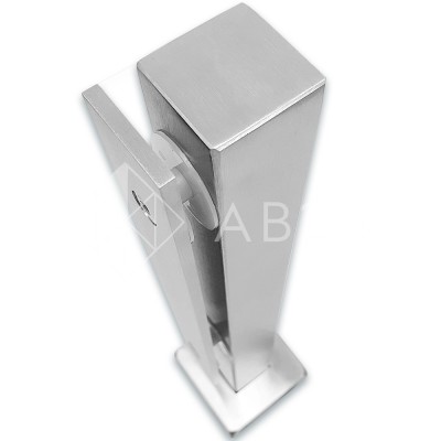 Стойка FOS-07 для стекла напольная 78х400 мм со сверлением, нержавейка/матовый