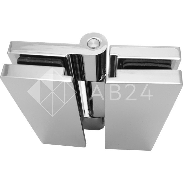 Петля Гера FDP-121 стекло-стекло 180°, цинк/хром