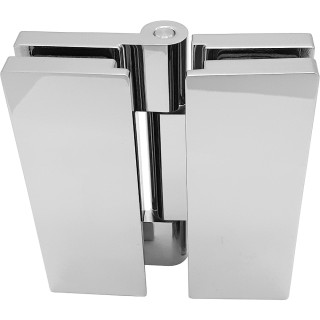 Петля Гера FDP-121 стекло-стекло 180°, цинк/хром