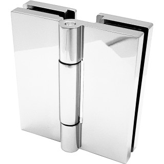 Петля Гера FDP-121 стекло-стекло 180°, цинк/хром