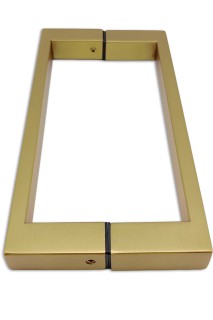 Ручка скоба FDR-76, 20х10х200 мм, нержавейка/брашированное золото