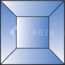 Бевелс AV275 квадрат синий 51 х 51 мм