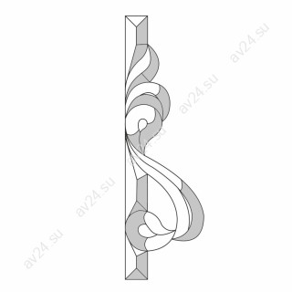 Бевелс VB 1012L / RB 1012L (8 элементов) 88 х 317 мм