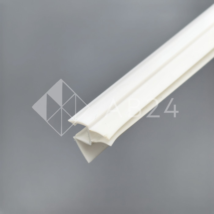 Уплотнитель ПРЕМИУМ нижний белый 1.1 м под стекло 8 мм FDPP-436.8