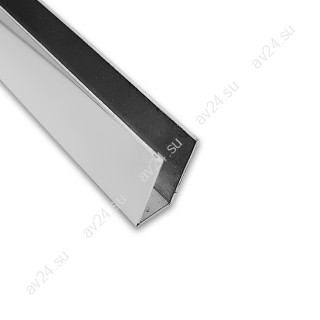 Профиль для стекла FDPA-53.3 с дефектом, 20х10,5х1, длина 3 м, нержавейка/полированный