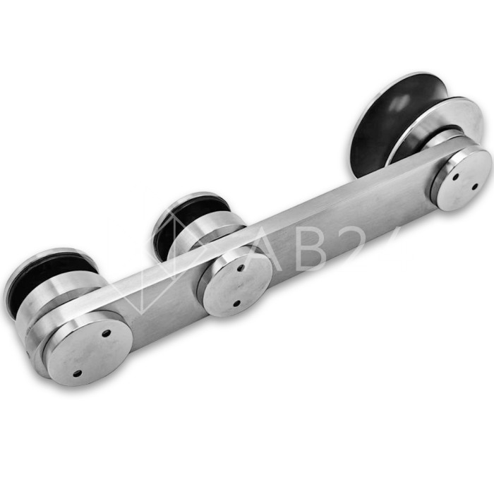 Каретка FDS-70 для раздвижной системы FDS-10, плоская без зенковки, нержавейка/матовый