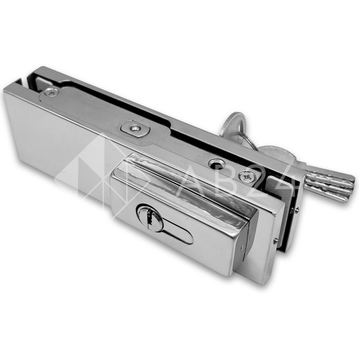 Замок FKZ-30 с овальным ригелем ключ/ключ, нержавейка/полированный