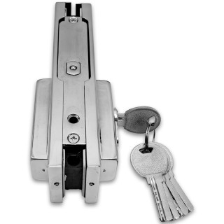 Замок FKZ-30 с овальным ригелем ключ/ключ, нержавейка/полированный