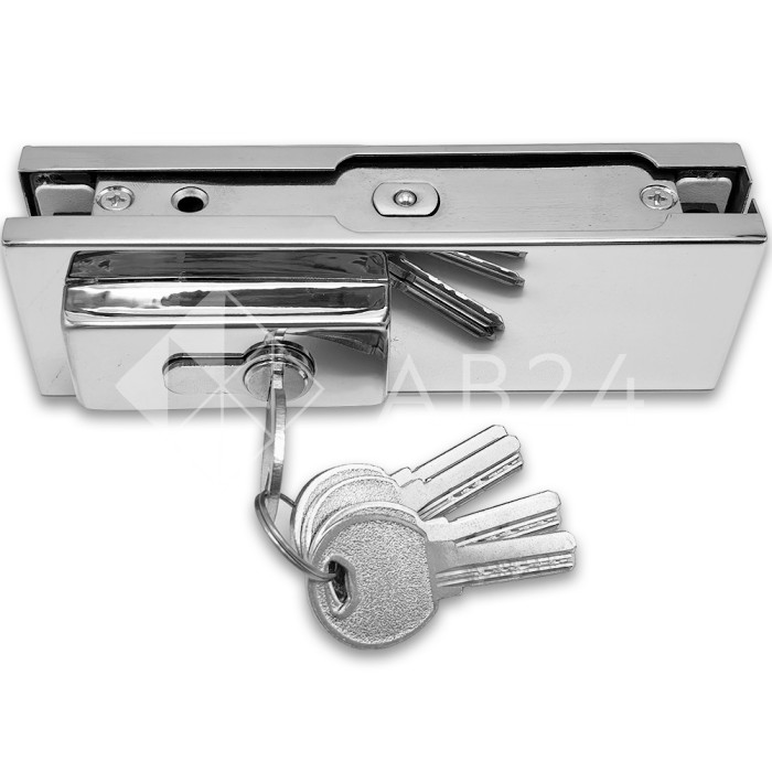 Замок FKZ-30 с овальным ригелем ключ/ключ, нержавейка/полированный