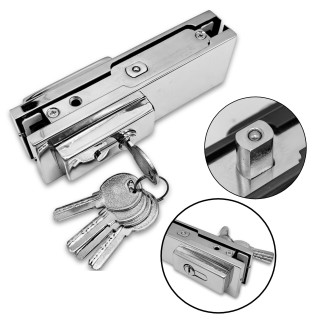 Замок FKZ-30 с овальным ригелем ключ/ключ, нержавейка/полированный