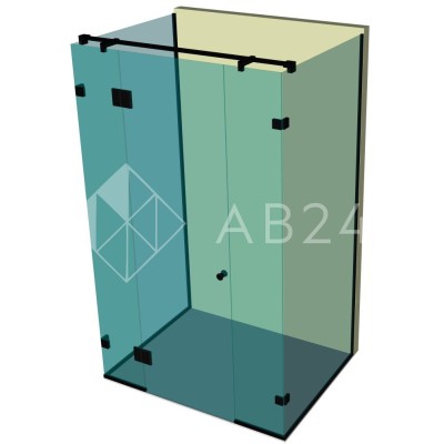 Душевая кабина п-образная DK-404P в опорном профиле