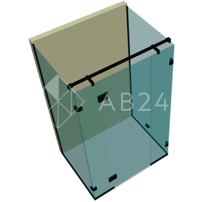 Душевая кабина п-образная DK-404P в опорном профиле