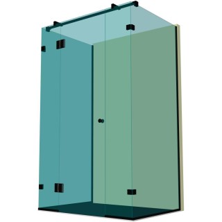 Душевая кабина п-образная DK-404P в опорном профиле