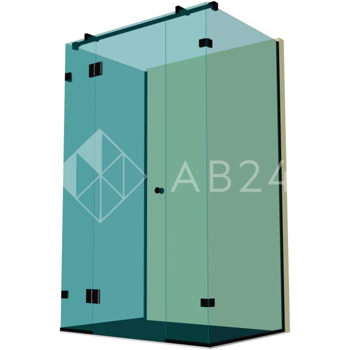 Душевая кабина п-образная DK-404P в опорном профиле