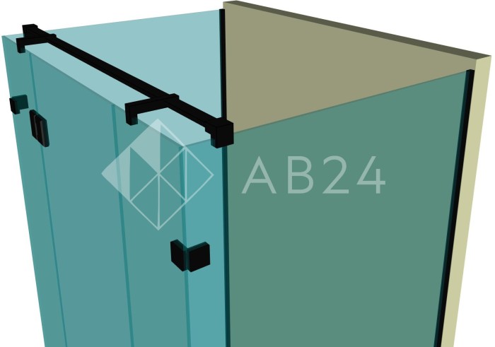 Душевая кабина п-образная DK-404P в опорном профиле