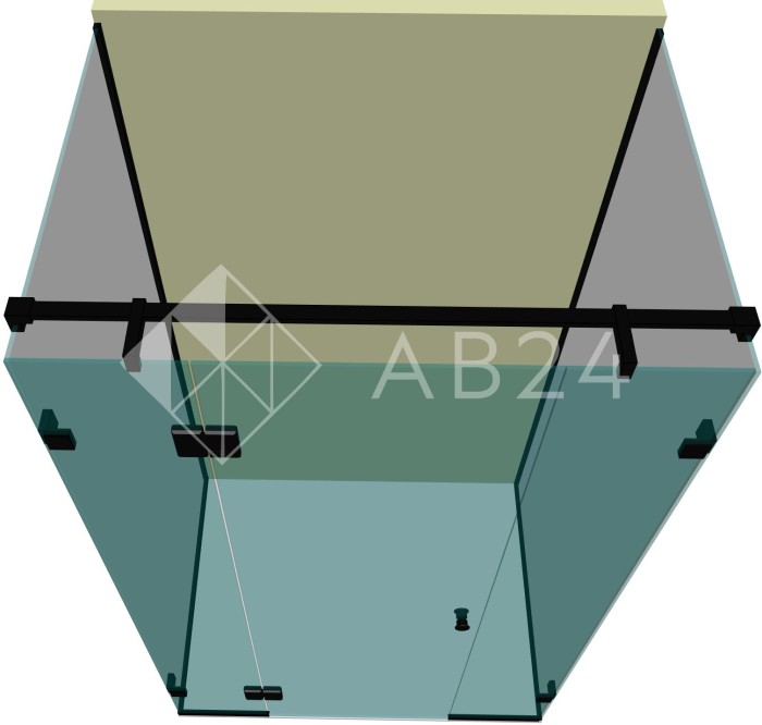 Душевая кабина п-образная DK-404P в опорном профиле