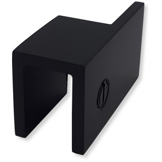 Дверной стопор FDA-05R, 180° к стеклу правый, латунь/черный