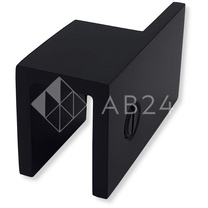 Дверной стопор FDA-05R, 180° к стеклу правый, латунь/черный