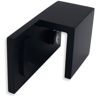 Дверной стопор FDA-05R, 180° к стеклу правый, латунь/черный