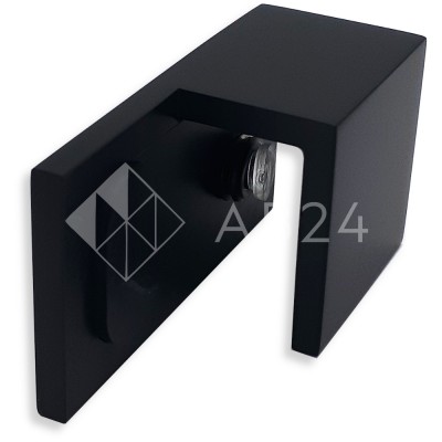 Дверной стопор FDA-05R, 180° к стеклу правый, латунь/черный