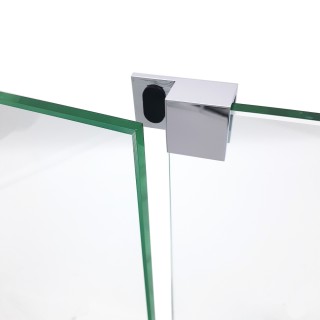 Дверной стопор FDA-05R, 180° к стеклу правый, латунь/черный