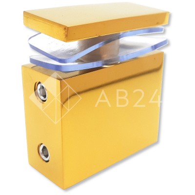 Крепление FDC-34 трубы 30х10 к стеклу, нержавейка/золото