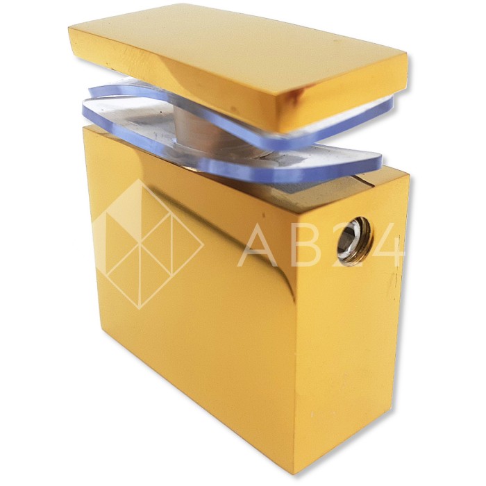 Крепление FDC-34 трубы 30х10 к стеклу, нержавейка/золото