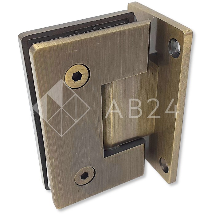 Петля Альфа α FDP-11 стена-стекло с центр. креплением, нержавейка/бронза