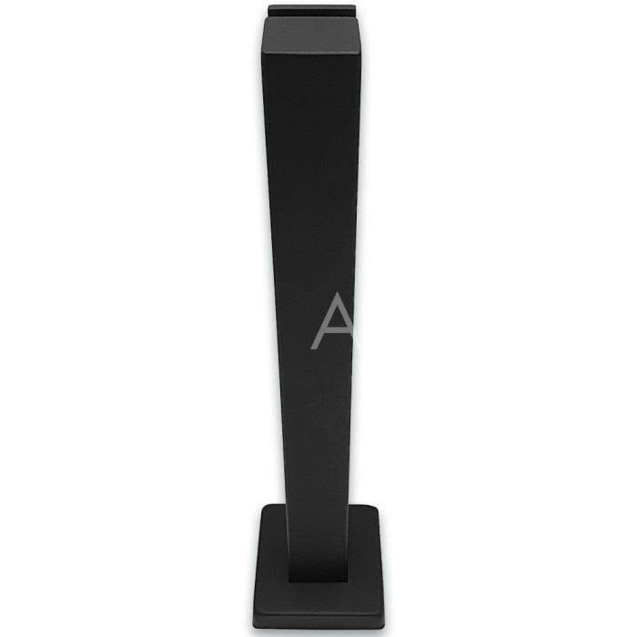 Стойка FOS-07 для стекла напольная 78х400 мм со сверлением, нержавейка/черный