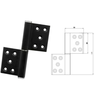 Дверь алюминиевая межкомнатная 700х2000 правая открывание внутрь, стекло матовое FMD-7R-1 AL/Bl-Sn Черная