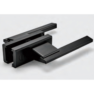 Дверь алюминиевая межкомнатная 700х2000 правая открывание внутрь, стекло матовое FMD-7R-1 AL/Bl-Sn Черная