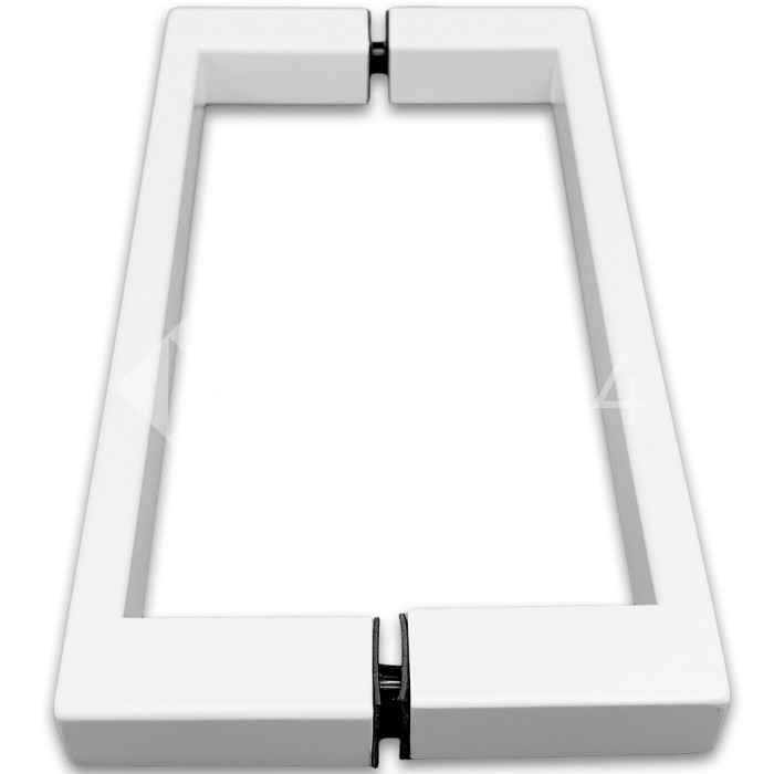 Ручка скоба FDR-76, 20х10х200 мм, нержавейка/белый