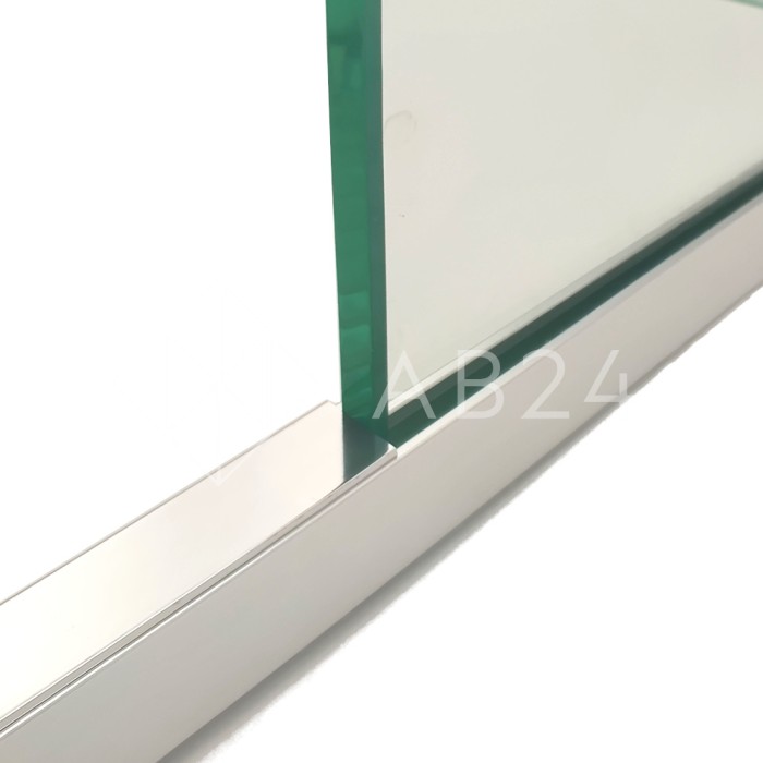 Профиль для стекла FDPA-51.3, 19х12х1,75, длина 3 м, алюминий/полированный