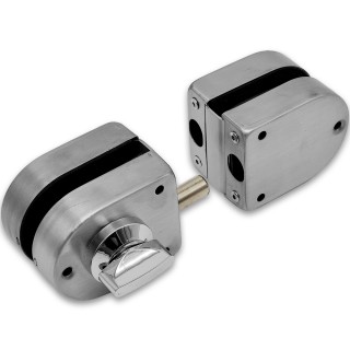 Замок зажимной FKZ-36.1 (без отверстия) ключ/защелка, нержавейка/матовый