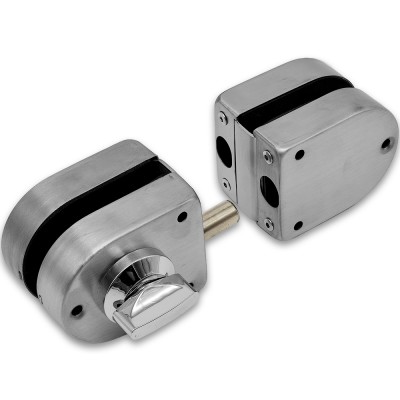 Замок зажимной FKZ-36.1 (без отверстия) ключ/защелка, нержавейка/матовый